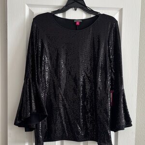 Vince Camuto Black Shimmer Blouse